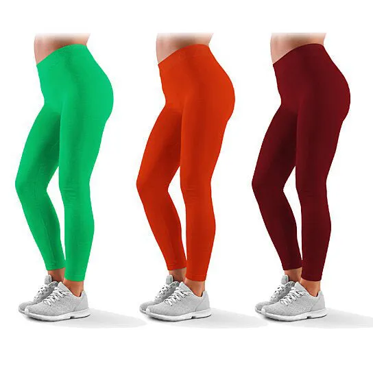 3-Pack: Ultra-Soft High Waisted Capri Leggings