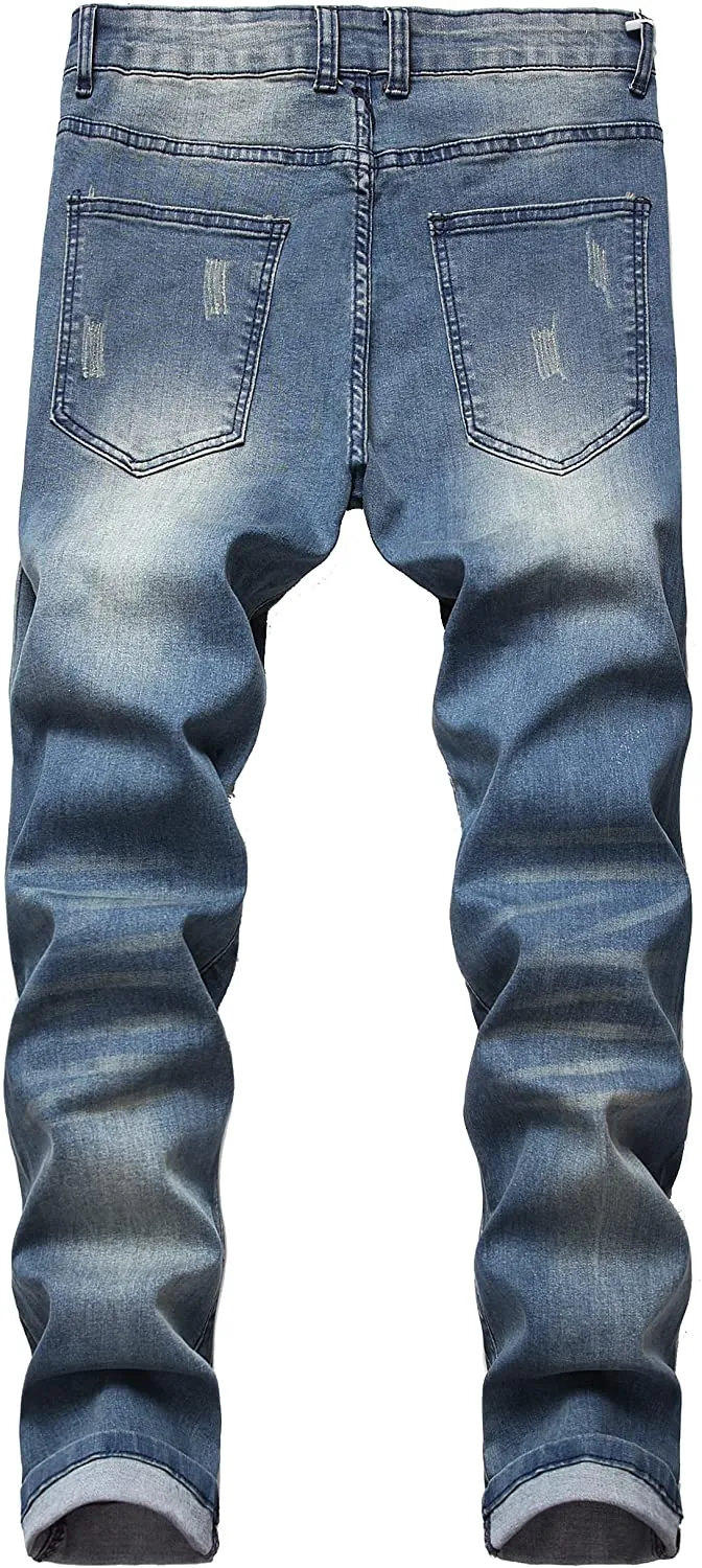 Blue Distressed Men's Denim Pants