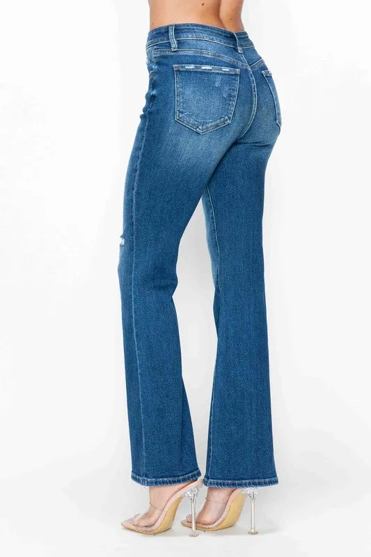 Blue Zone Planet |  bytos Full Size High Rise Bootcut Jeans with Pockets