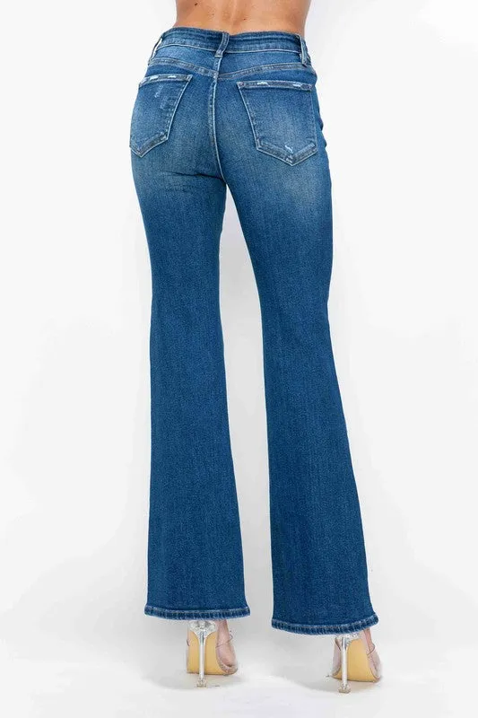 Blue Zone Planet |  bytos Full Size High Rise Bootcut Jeans with Pockets