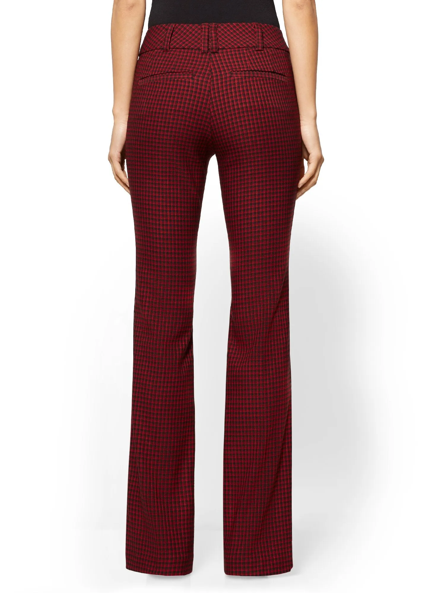 Bootcut Pant - Modern Fit - Check Print - 7th Avenue