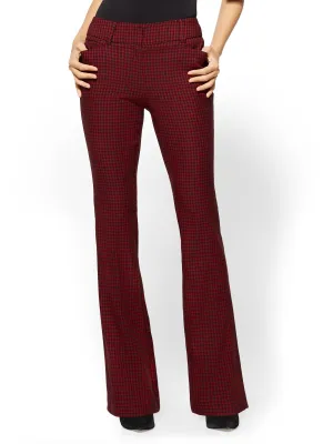 Bootcut Pant - Modern Fit - Check Print - 7th Avenue