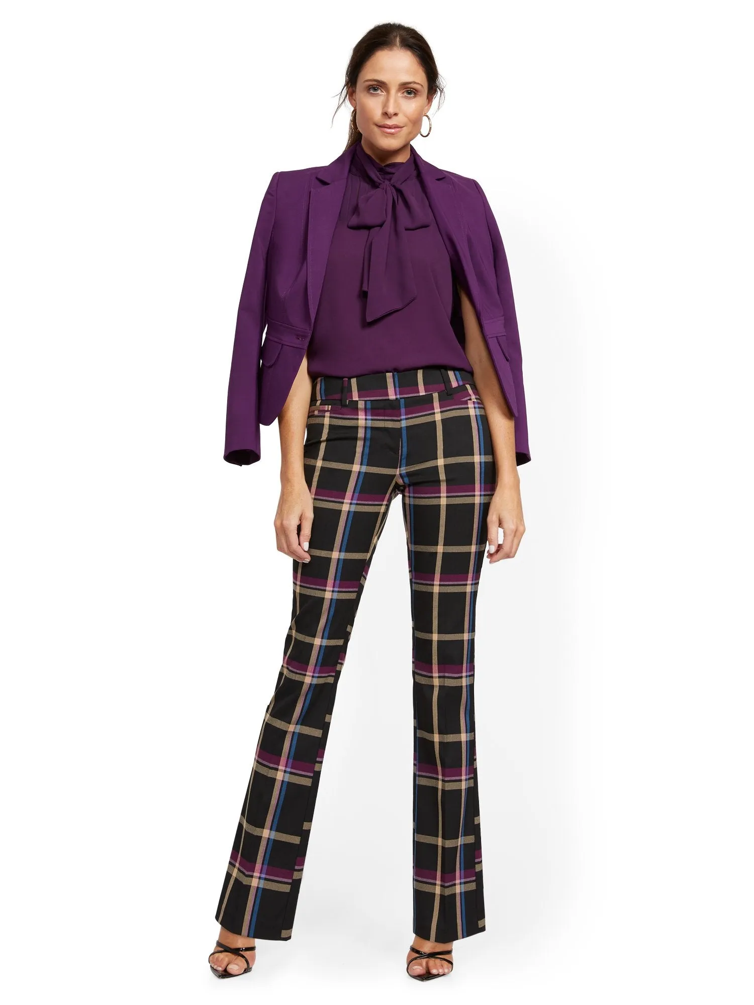 Bootcut Pant - Modern Fit - Plaid - 7th Avenue