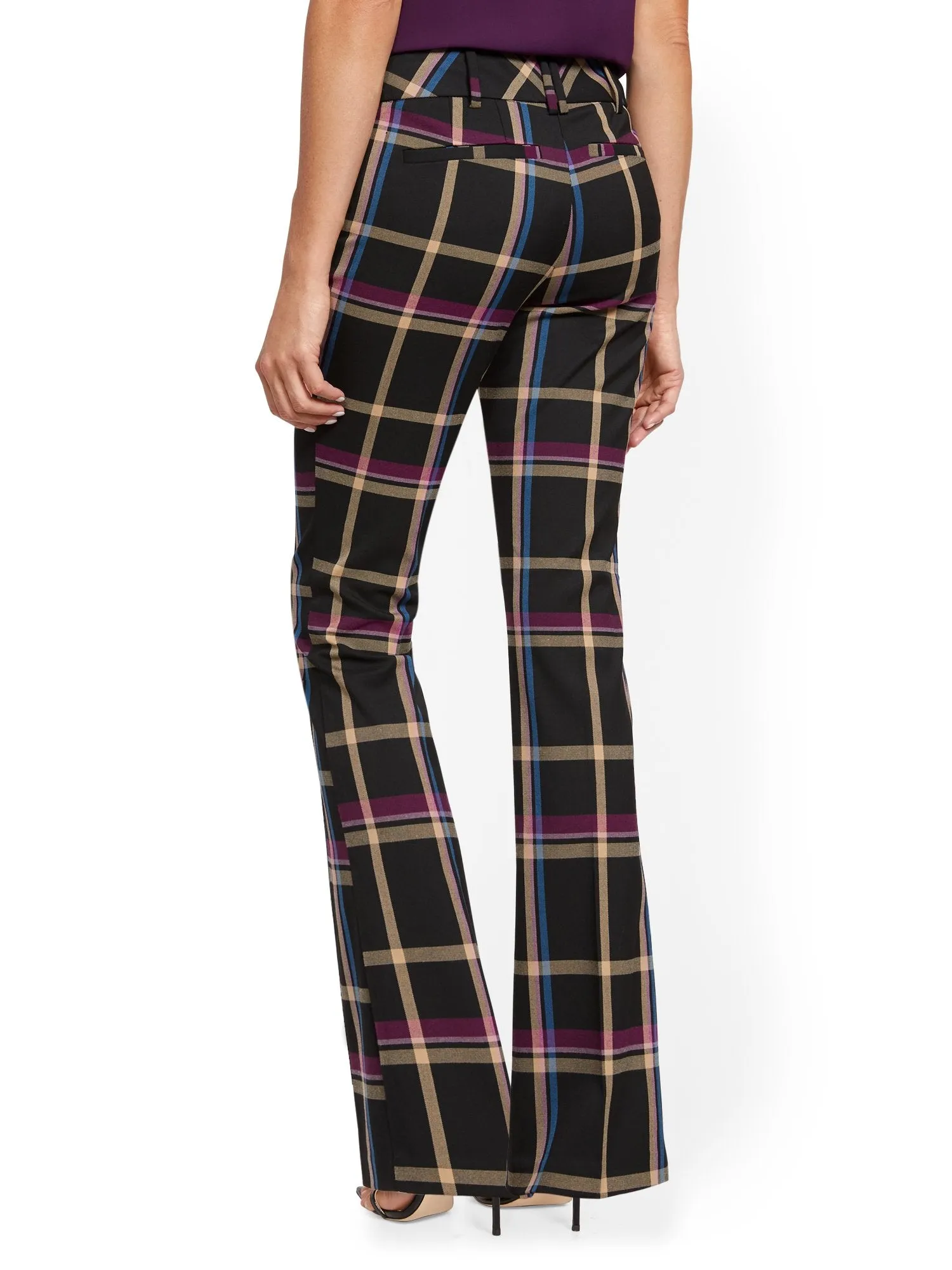 Bootcut Pant - Modern Fit - Plaid - 7th Avenue