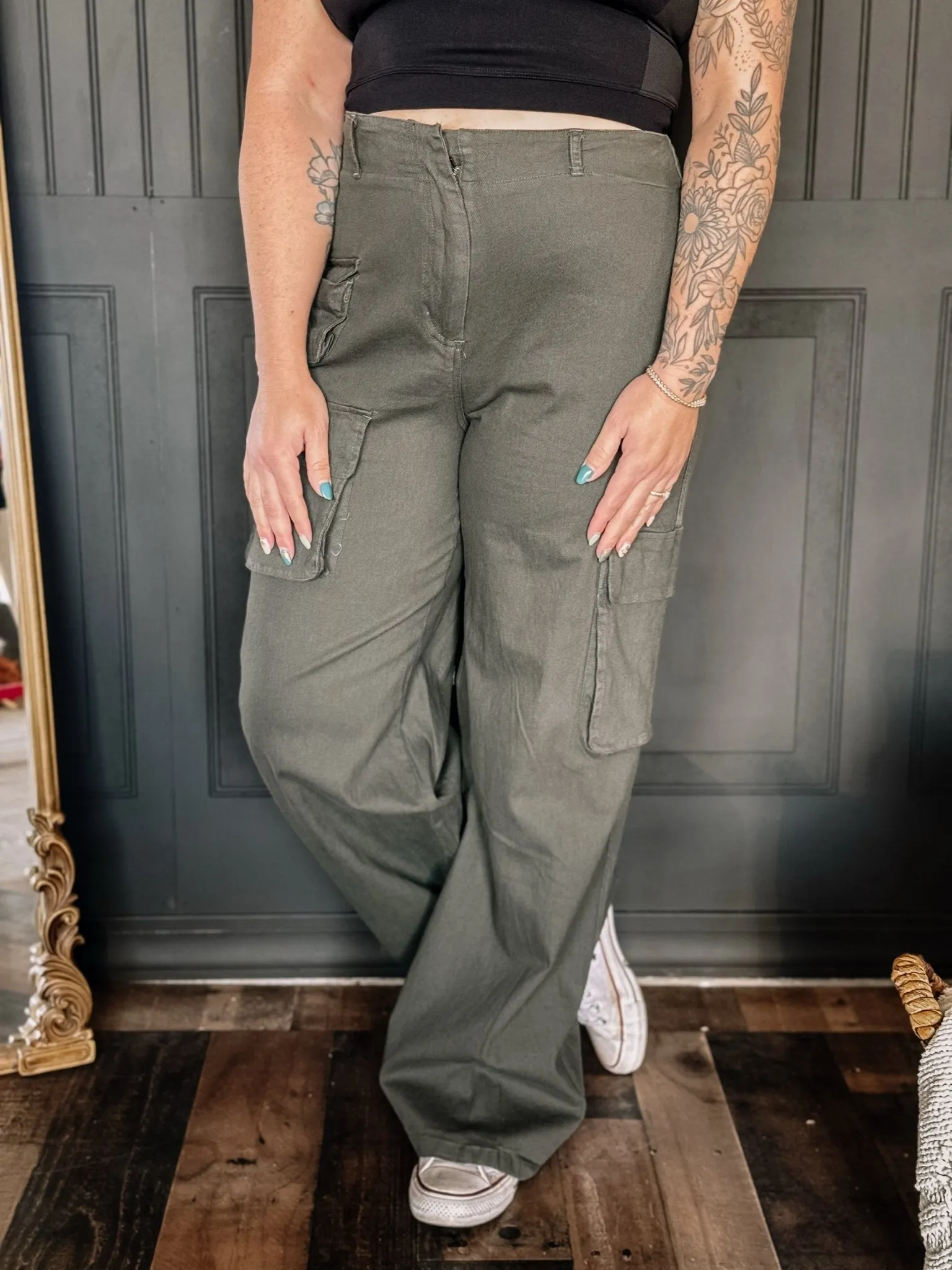 Cameo Cargo Pants, Olive
