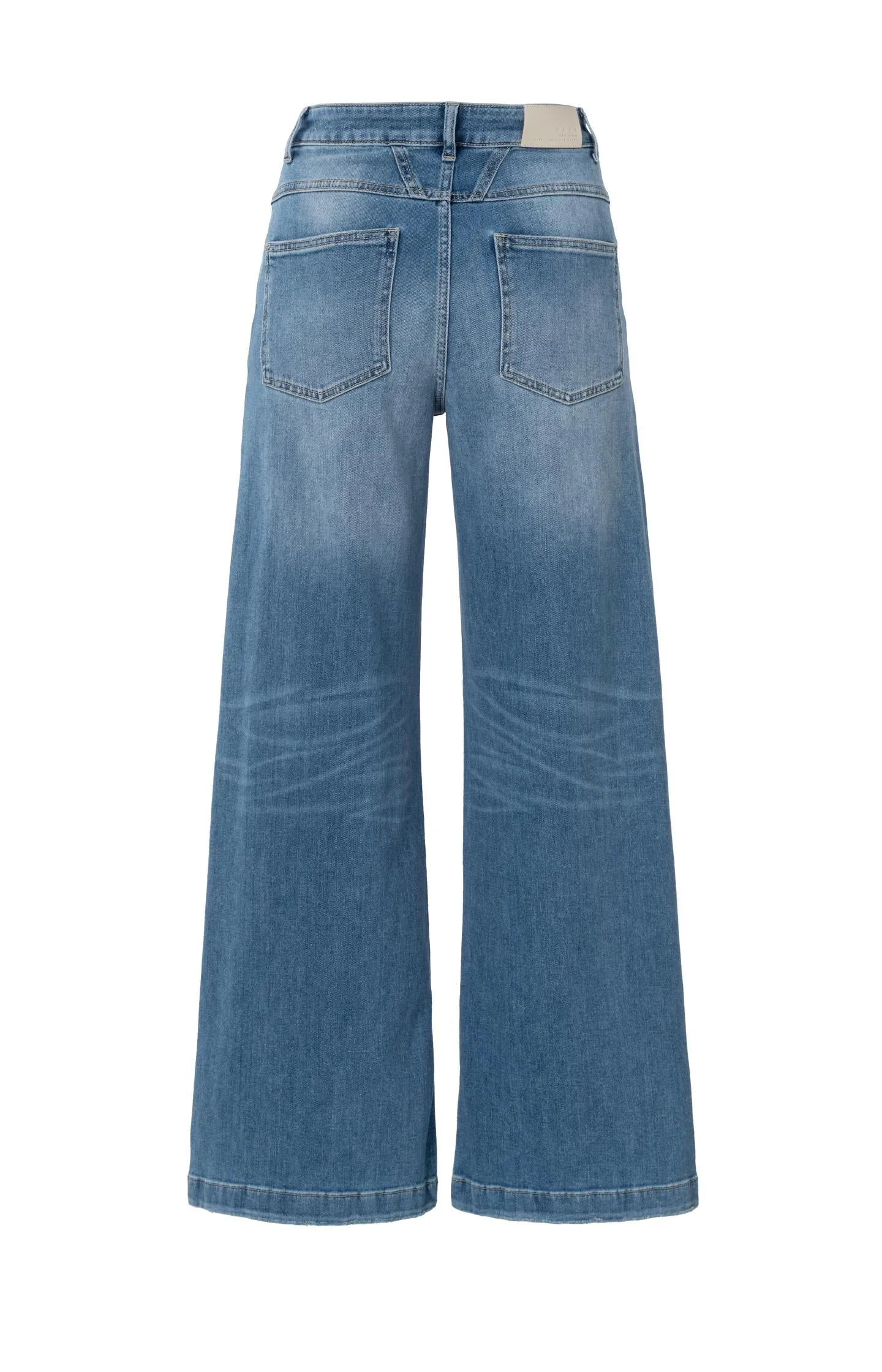 Denim trousers with extra wide legs and high waist - L30