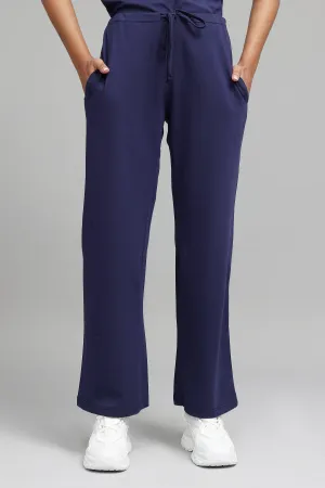 HIGH-STRETCH RELAXED FITNESS TROUSERS-NAVY