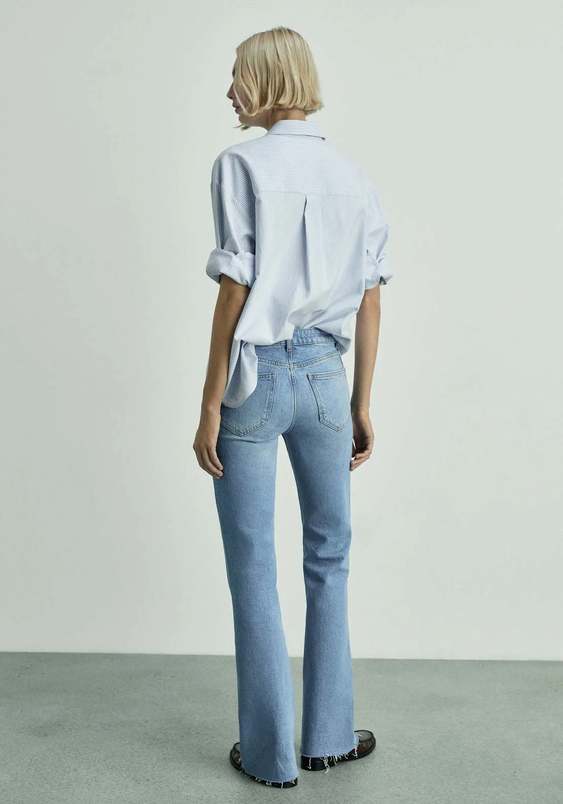 High-waist balloon jeans - Open Blue