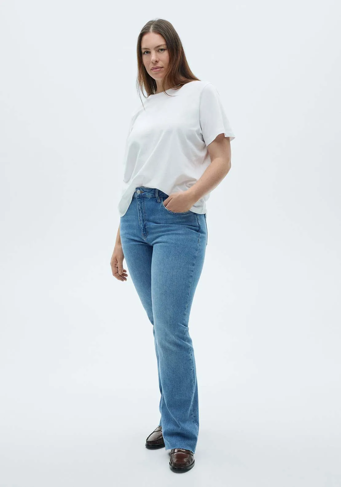 High-waist balloon jeans - Open Blue