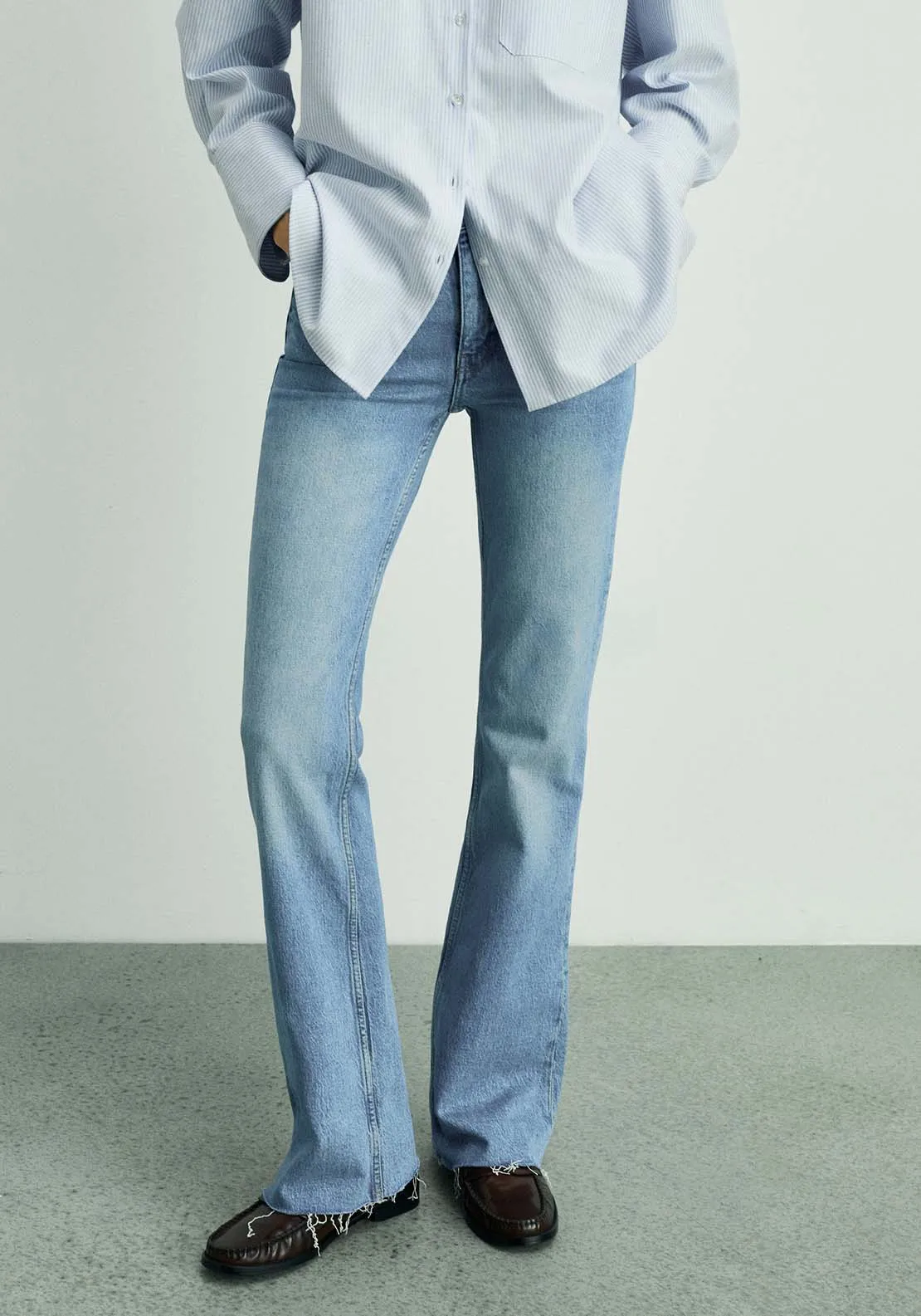 High-waist balloon jeans - Open Blue