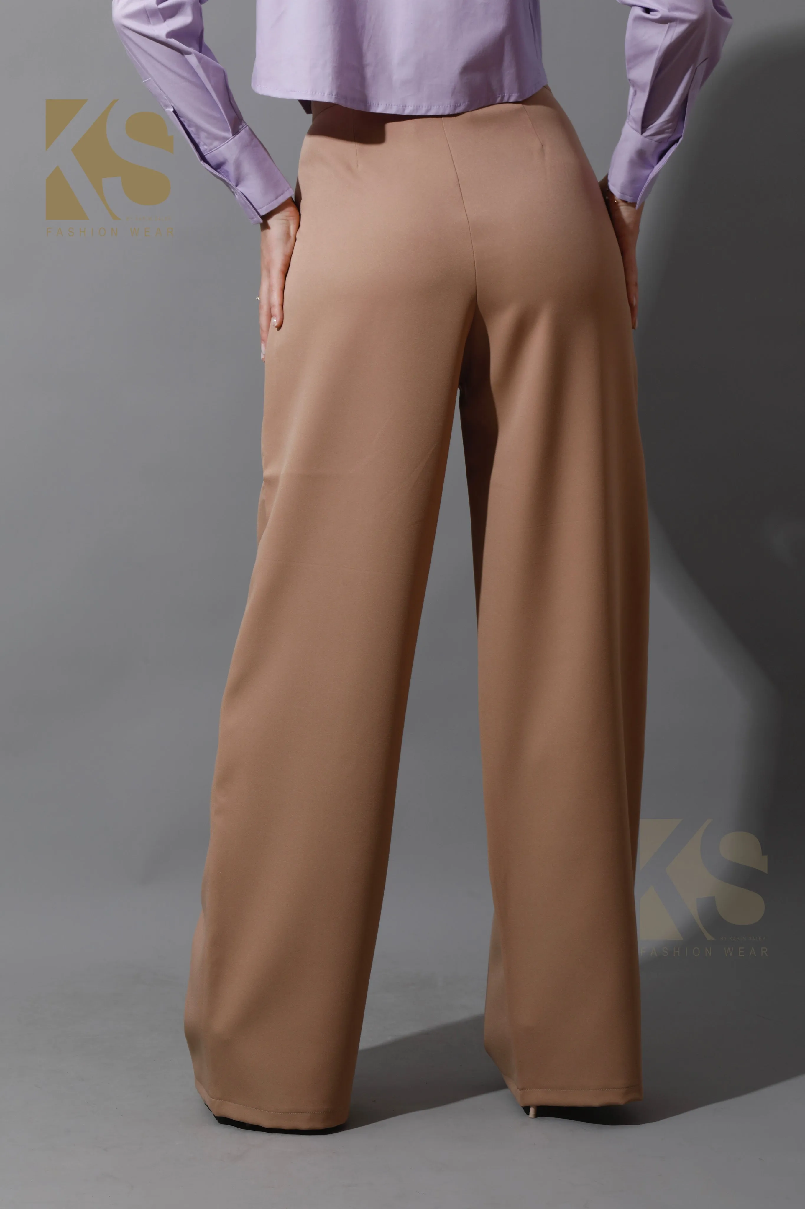 High Waist Wide Leg Trousers