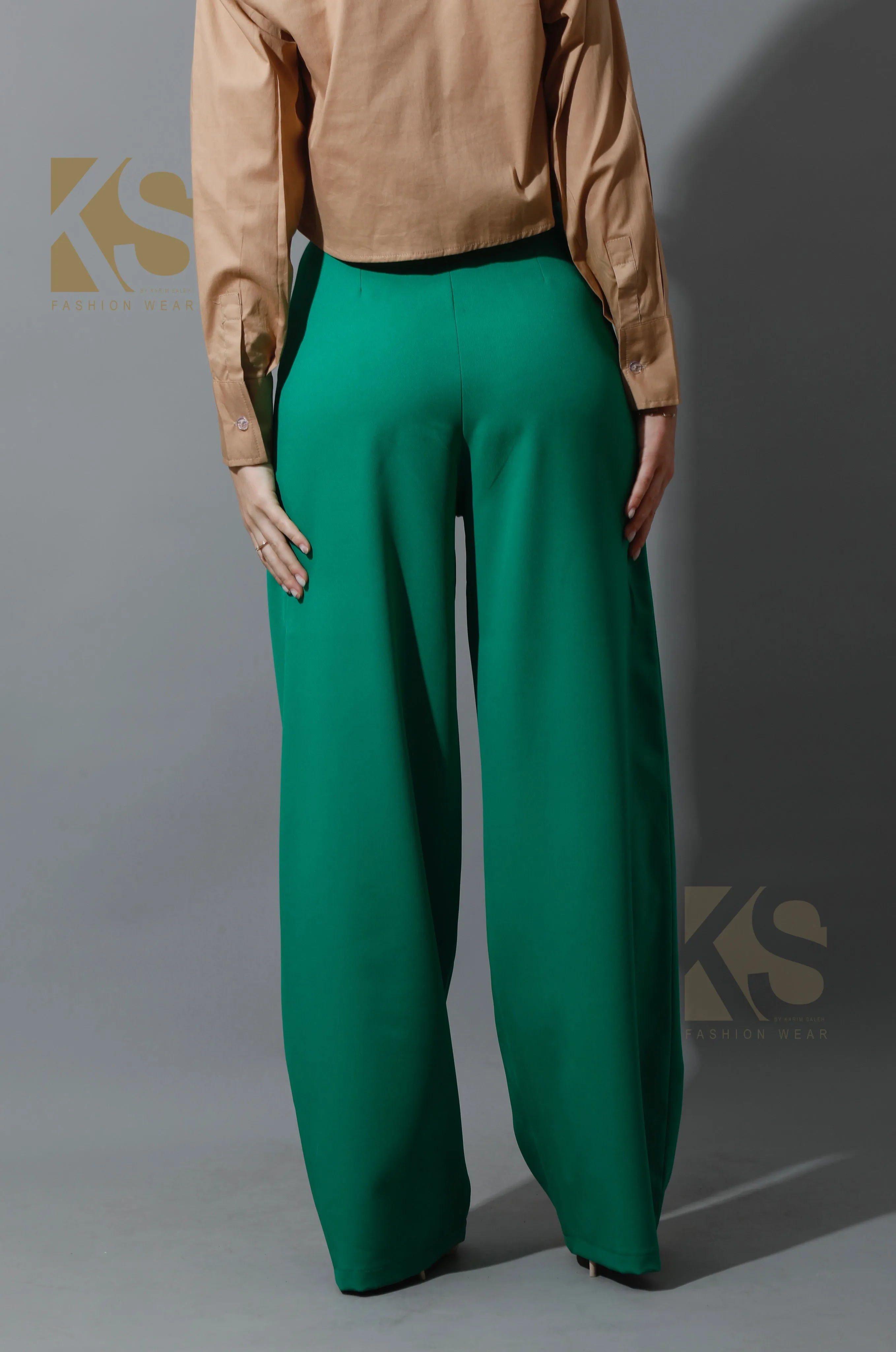 High Waist Wide Leg Trousers