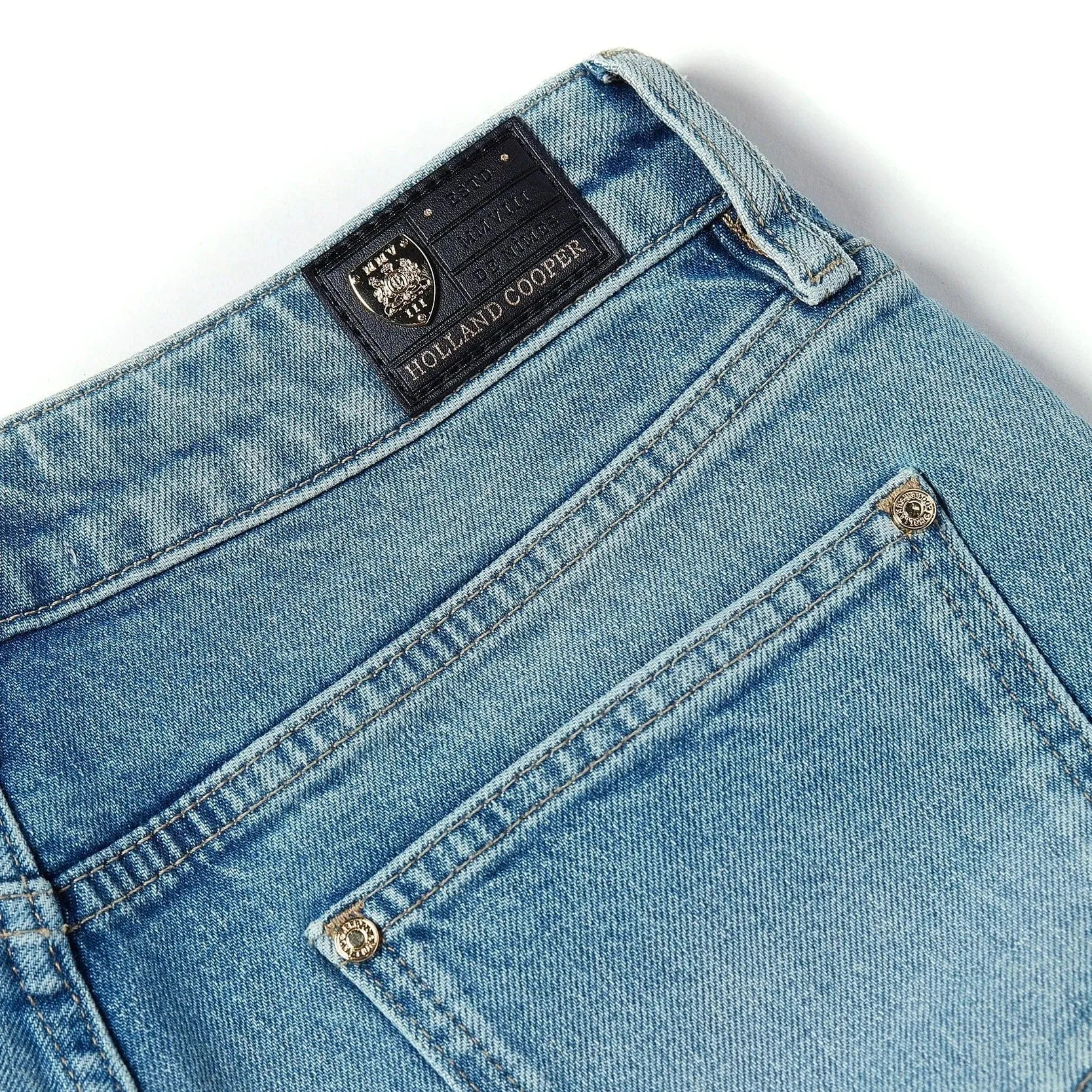 Holland Cooper High Rise Denim Short in Vintage Indigo