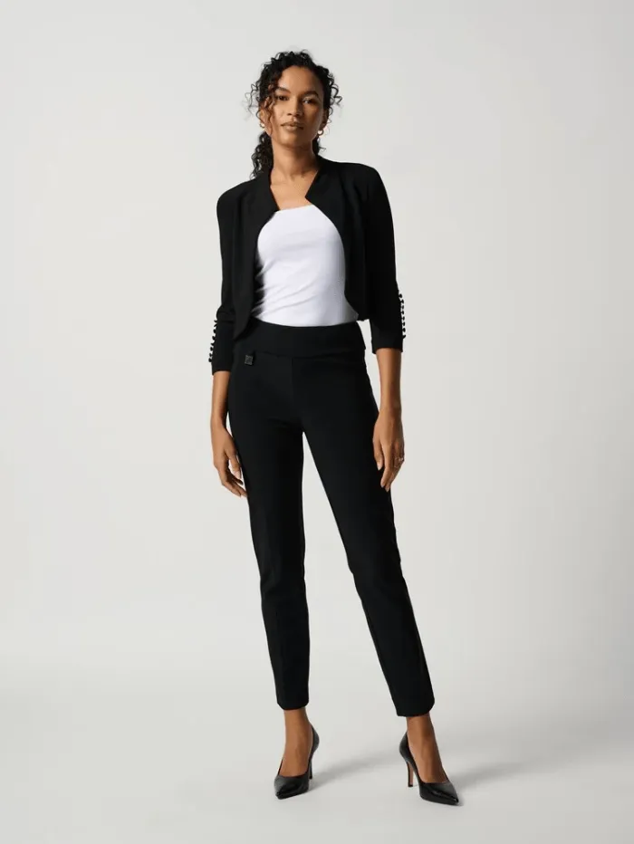 Joseph Ribkoff Classic Tailored Slim Trousers In Black 144092NOS Col 11