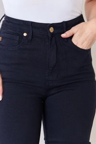 Judy Blue Navy Blue High Waist Tummy Control Bermuda Shorts