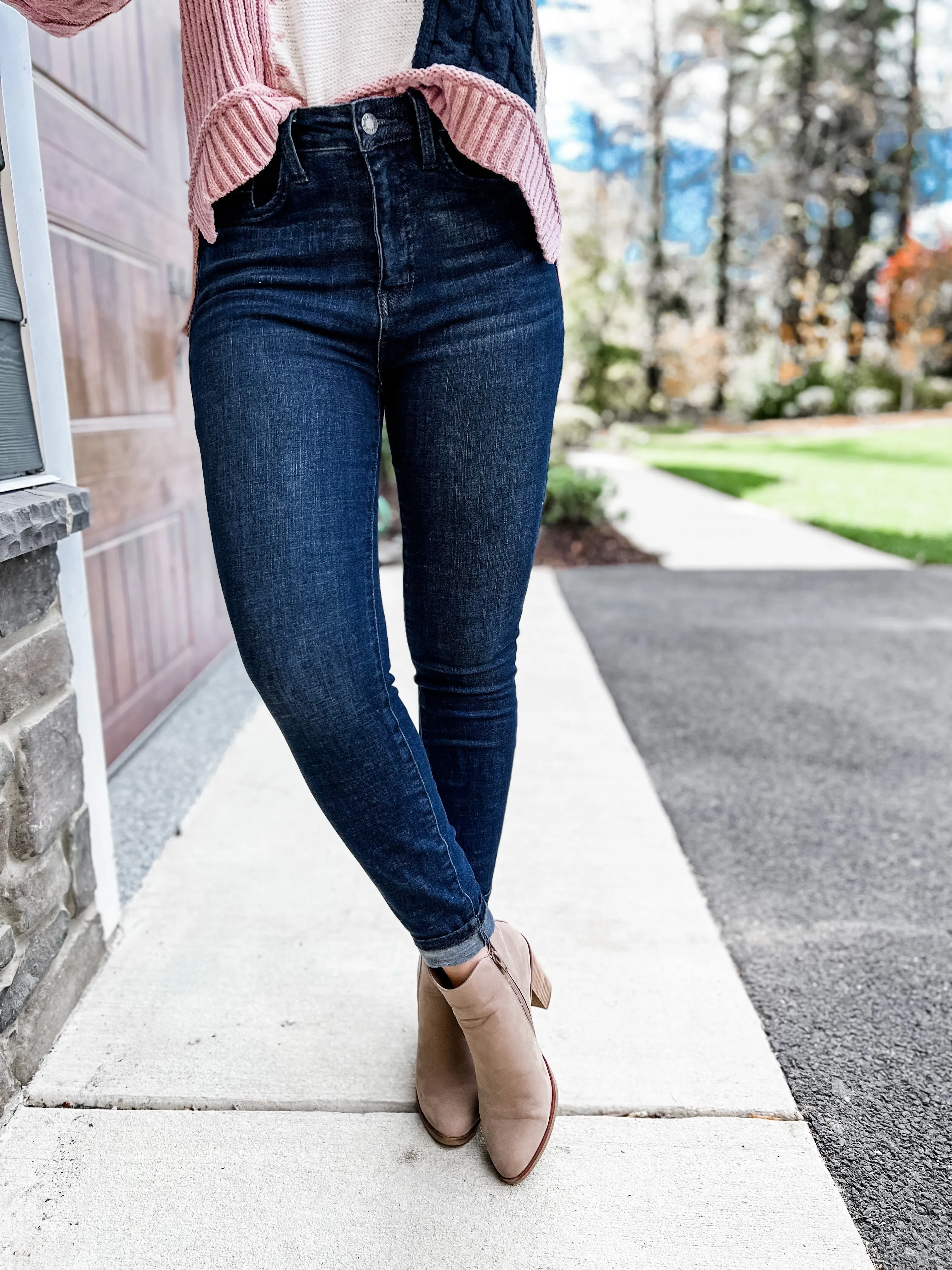 Judy Blue Non-Distressed Super Dark Tummy Control skinny