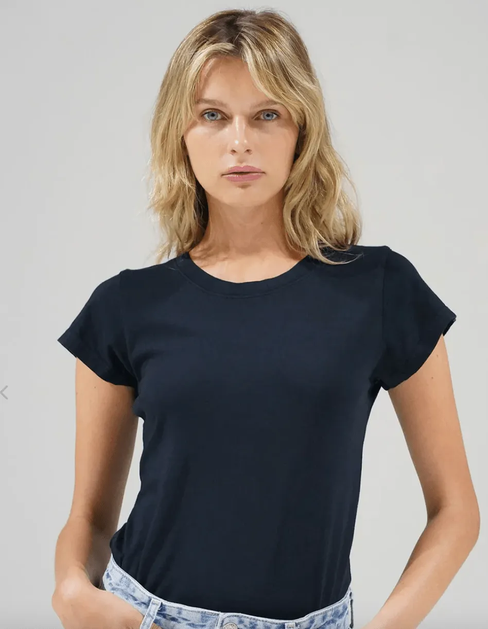 LNA Fitted Classic Crew Tee in Black