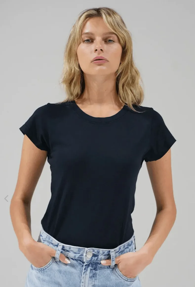 LNA Fitted Classic Crew Tee in Black