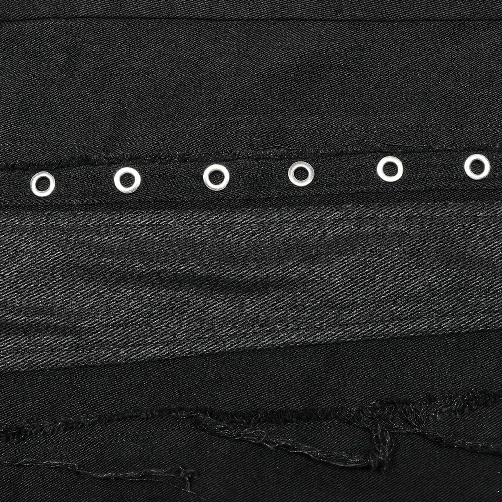 Men's Punk Distressed Detachable Pants