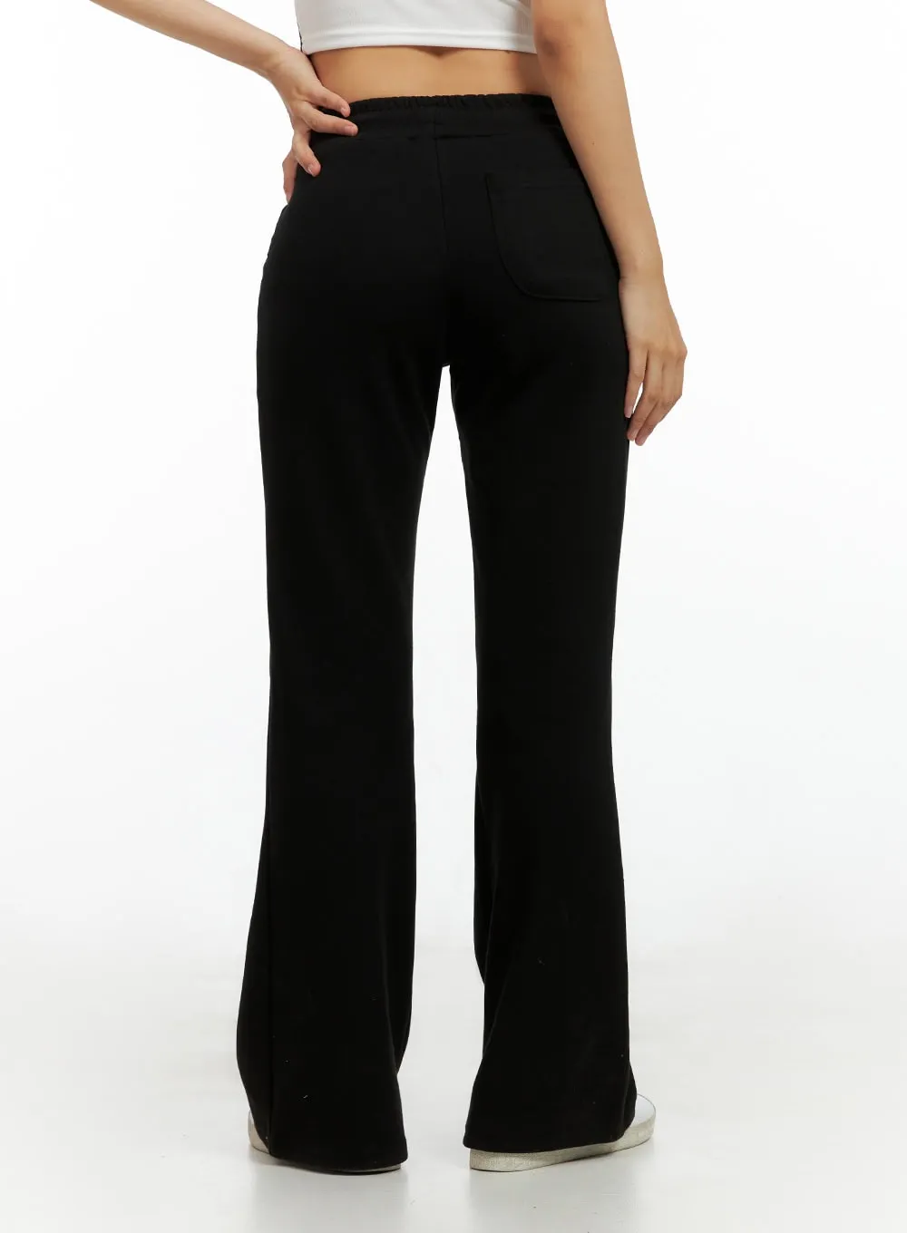 Slim Banded Bootcut Pants IL419