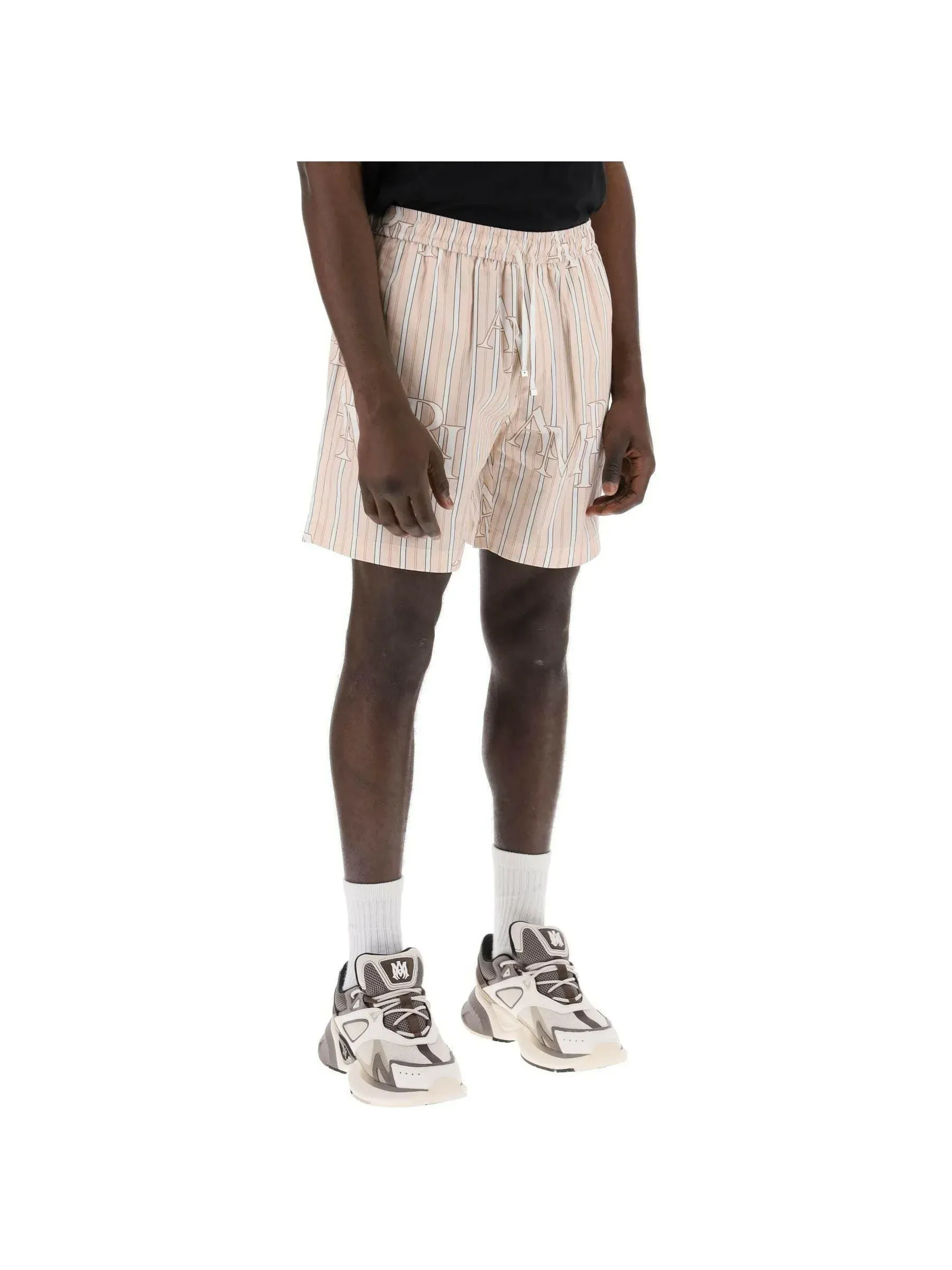Striped Poplin Shorts
