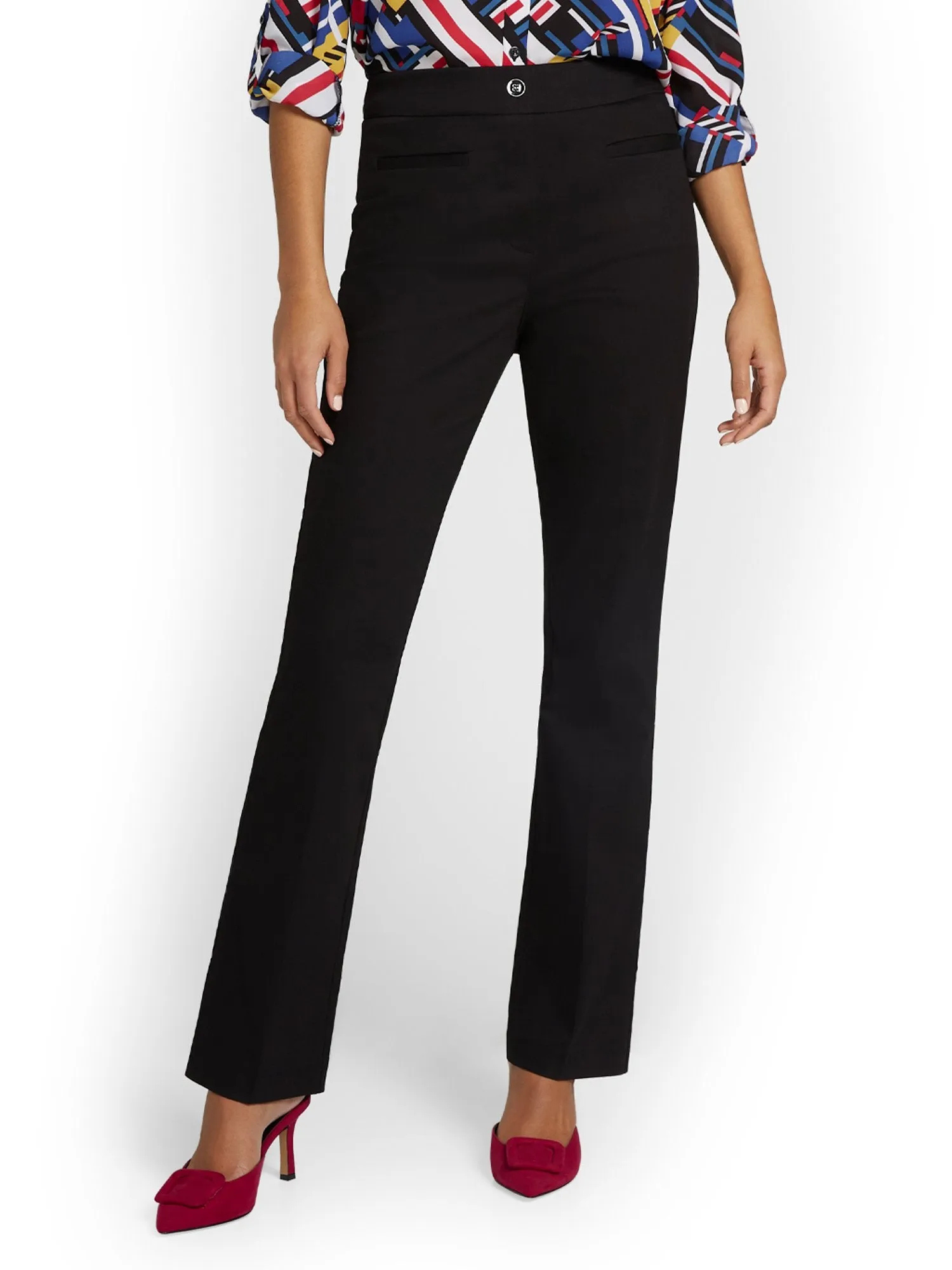 Tall High-Waisted Pull-On Bootcut Pant - NY&Chic Collection