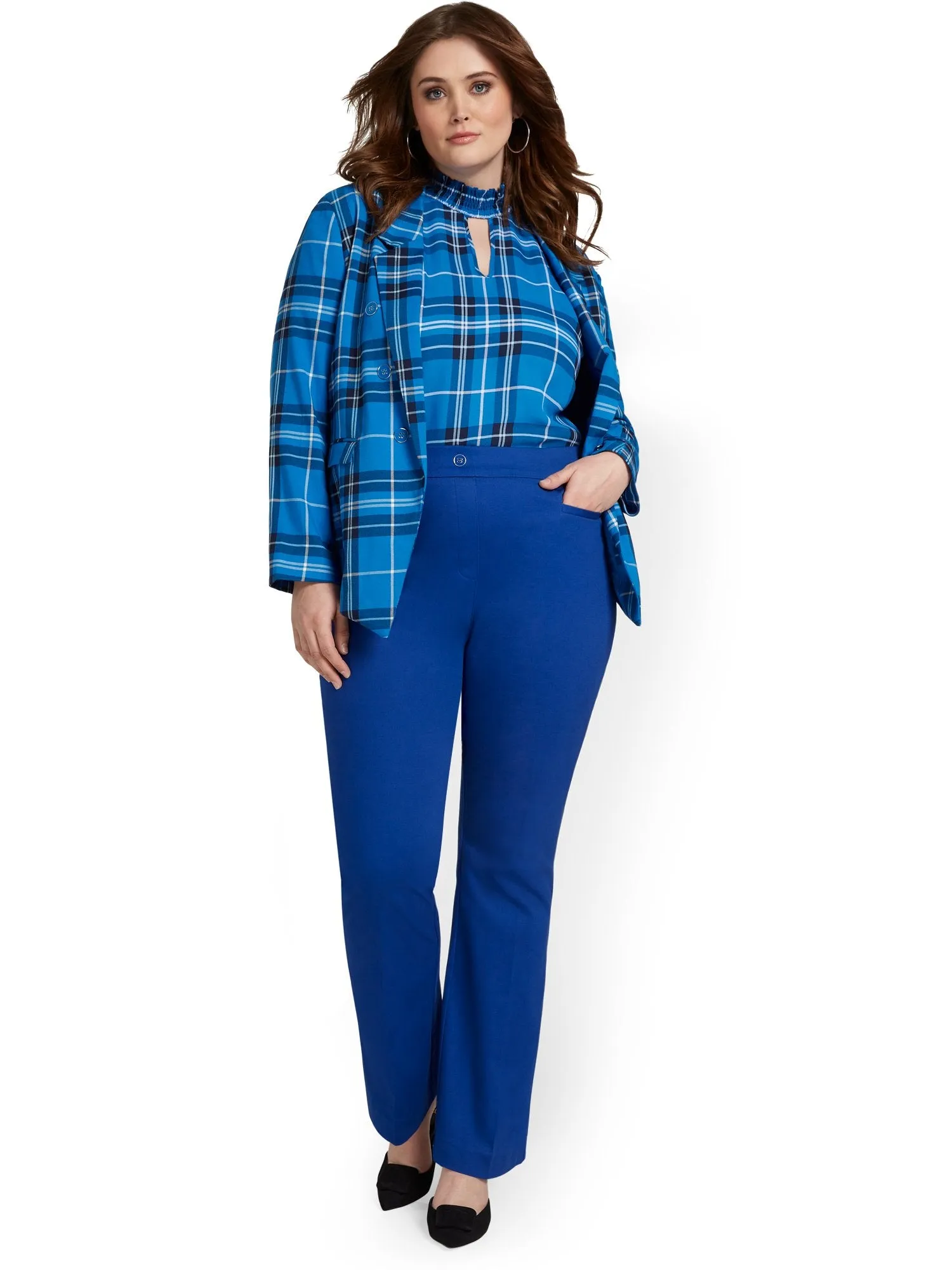 Tall High-Waisted Pull-On Bootcut Pant - NY&Chic Collection