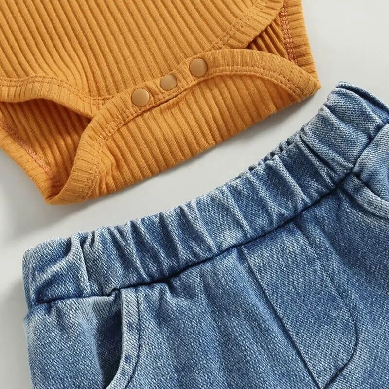 Tassel Flared Jeans Baby Set