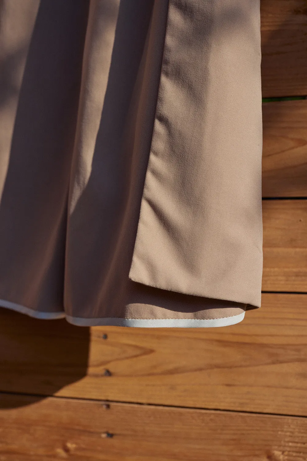 V-waist with back high slit trousers