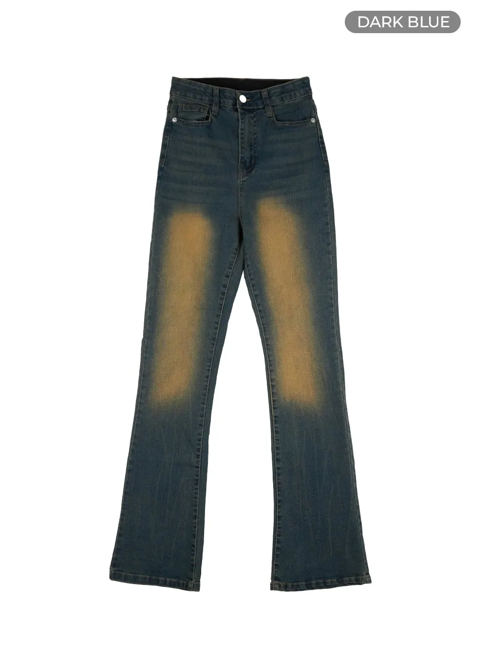 Washed Denim Bootcut Jeans OL402