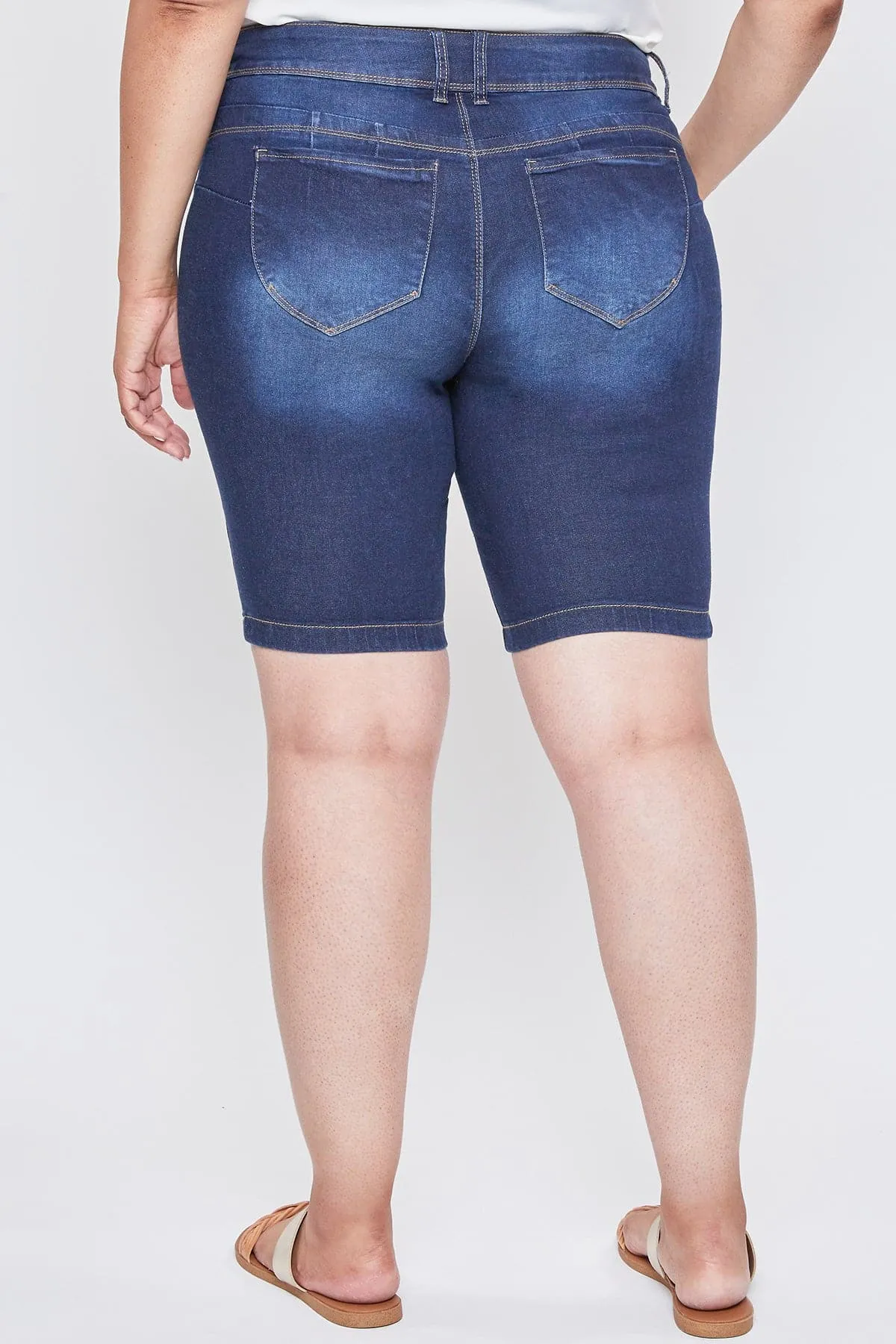 Women's Plus Size 2-Button Bermuda Shorts